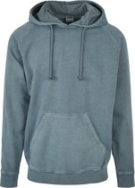 Heren Hoody - Hoodie - Overdyed Hoody dustyblue