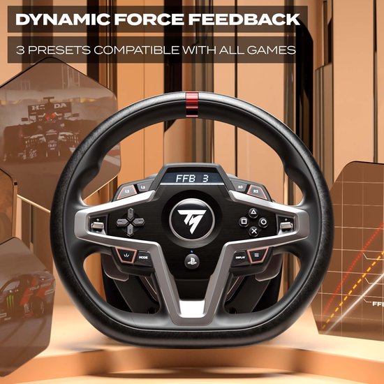 Thrustmaster T248-P - Racestuur en 3 Pedalen - Force Feedback & Magnetische Flippers - Voor PS5/PS4/PC van Thrustmaster — afbeelding 4