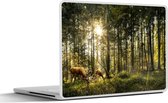 Laptop sticker - 14 inch - Hert - Natuur - Bos - 32x5x23x5cm - Laptopstickers - Laptop skin - Cover
