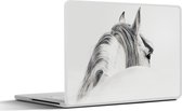 Laptop sticker - 10.1 inch - Paard - Wit - Dier - 25x18cm - Laptopstickers - Laptop skin - Cover