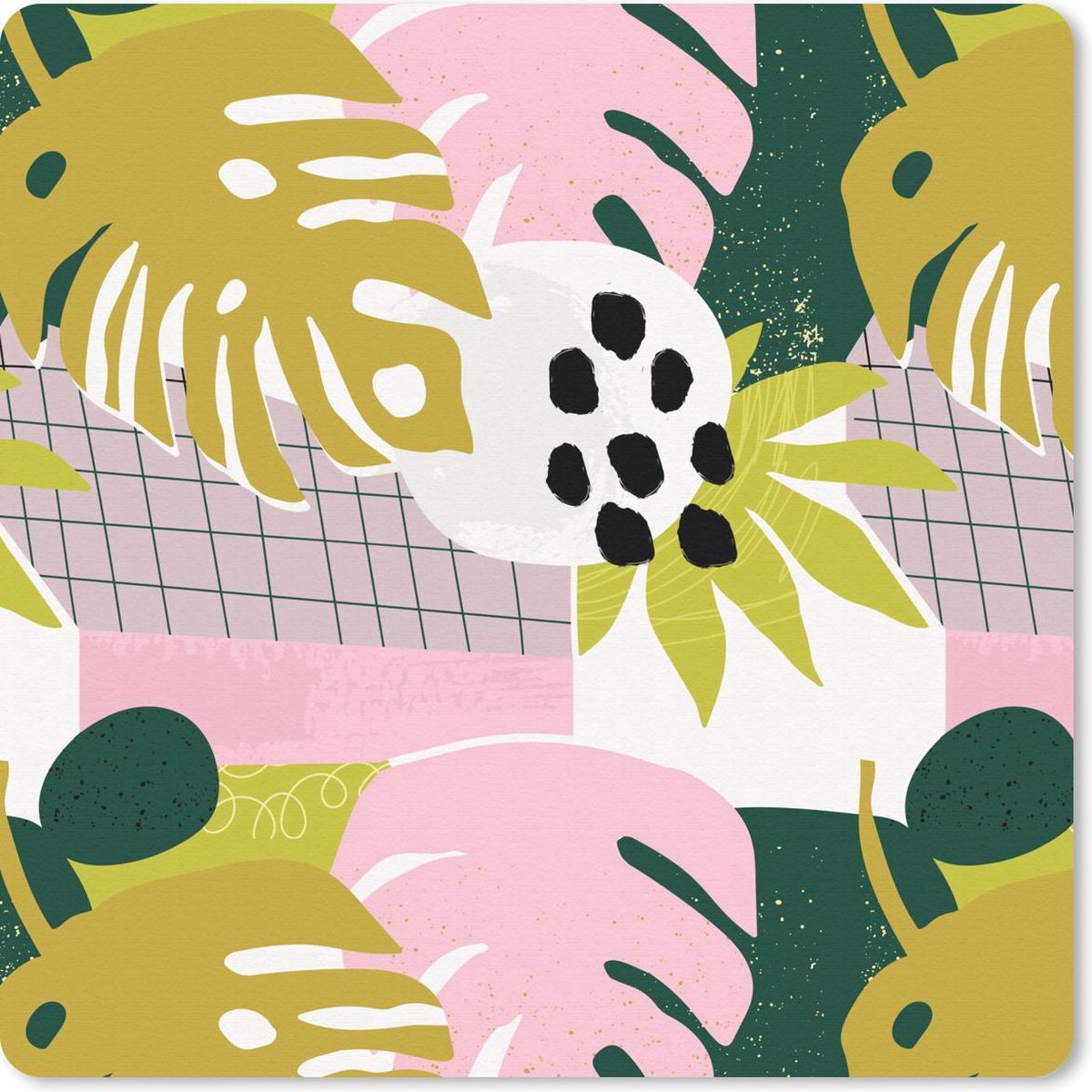 Muismat 30x30 cm - Mousepad Bladeren - Tropische planten - Patronen - Muismatten