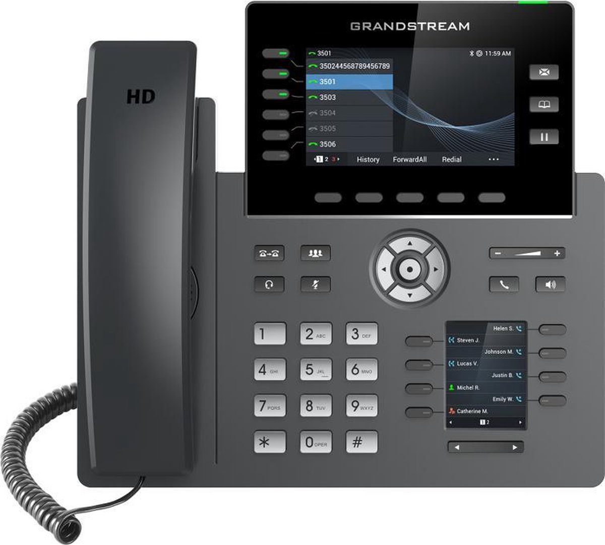 Grandstream Networks GRP2616 IP telefoon Zwart 6 regels TFT Wifi