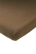 Meyco jersey hoeslaken wieg - 40x80/90cm - chocolate