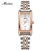 Longbo - Meibin - Dames Horloge - Rosé/Zilver/Rosé/Zilver - 21*37mm