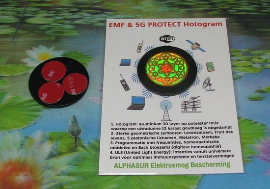 Plaques anti-smog Shungite GSM avec hologramme (lot de 3)