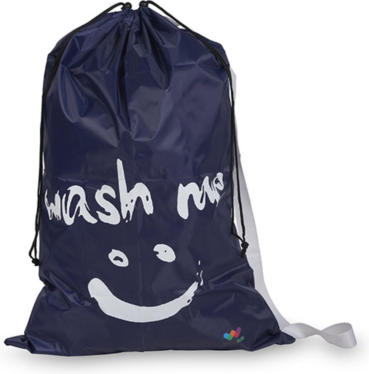 Wonair - Grote waszak - Laundry bag - 60x90cm - Donkerblauw - Met trekkoord en draagband