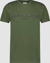 Ballin Amsterdam -  Heren Slim Fit  Original T-shirt  - Groen - Maat XXL