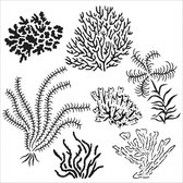 The Crafter's Workshop Stencil - 15x15cm - Gulf Coast Flora