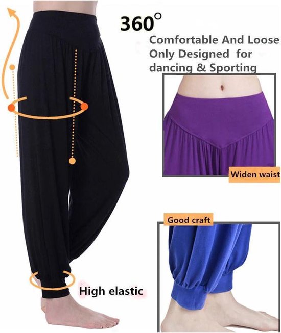 New Age Devi - Dames Comfortabele Harem Pants - Rood - XL - Buikdansen Wijde Luchtige Broek — afbeelding 3