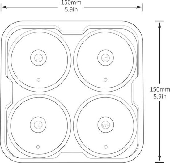 TDR - Siliconen ijsblokjesvorm - ijsbal Maker Met Deksel - ijsklontjes maken - 4 vormen - Thema: roos