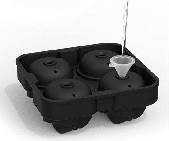 TDR - Siliconen ijsblokjesvorm - ijsbal Maker Met Deksel - ijsklontjes maken - 4 vormen - Thema: roos