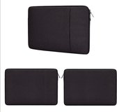 Laptop Sleeve voor  Asus Eebook  - hoes - extra bescherming - Met Ritssluiting - extra accessoiresvak - spatwaterbestendig - met zijvak -13,3 inch ( zwart )