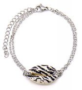 Armband-roestvrij staal-zilverkleurig-met zebraschelpje-Musthaves