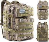 Northwest Tactical Backpack 45l | Tactische rugzak - sport - school - werk - CAMO KAKI