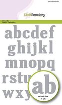 Craft Emotions 115633/1552 Snijmal (stans) alphabet kleine letters 4 cm.