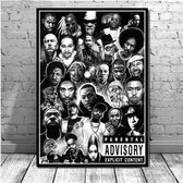 Tupac Shakur 2PAC Print Poster Wall Art Kunst Canvas Printing Op Papier Living Decoratie  C2921