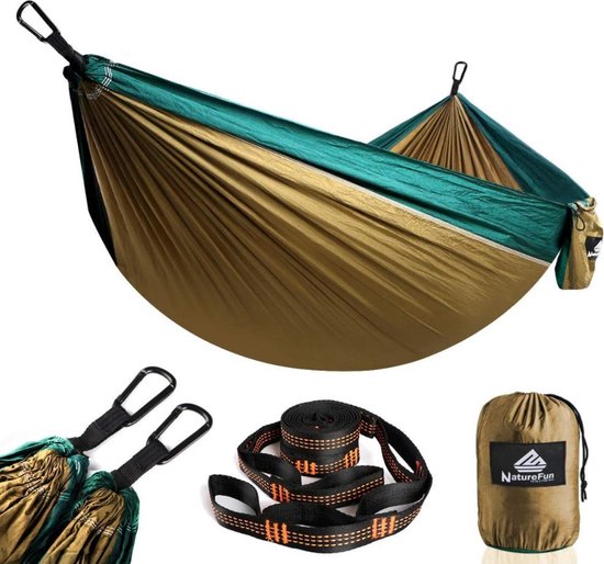 Camping Hangmat Reishangmat Parachute Stof Reizen Backpacken Kamperen  Ultralicht Tuin... | bol.com