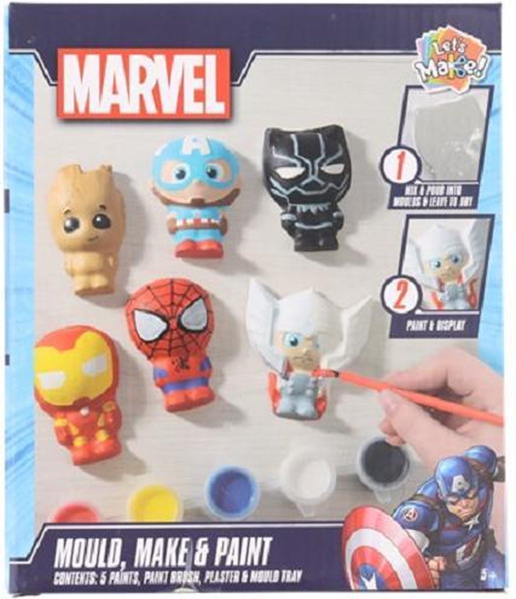 Sambro Marvel Gips Gieten - Creatief speelgoed voor kinderen - Inclusief verf