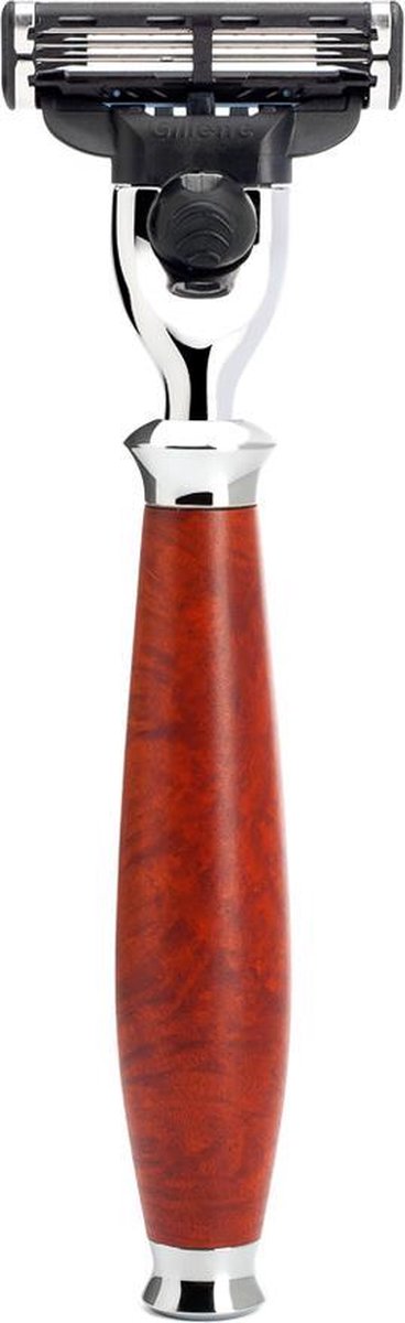 MÜHLE -Scheermes Mach3 -Purist -Bruyère hout