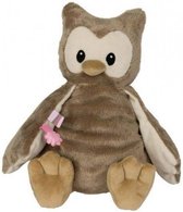 muzikale knuffel uil 28 cm bruin/roze