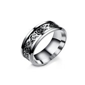 Stainless steel ring | Vilkas | dragons | draak | heren ring | 22.25 mm