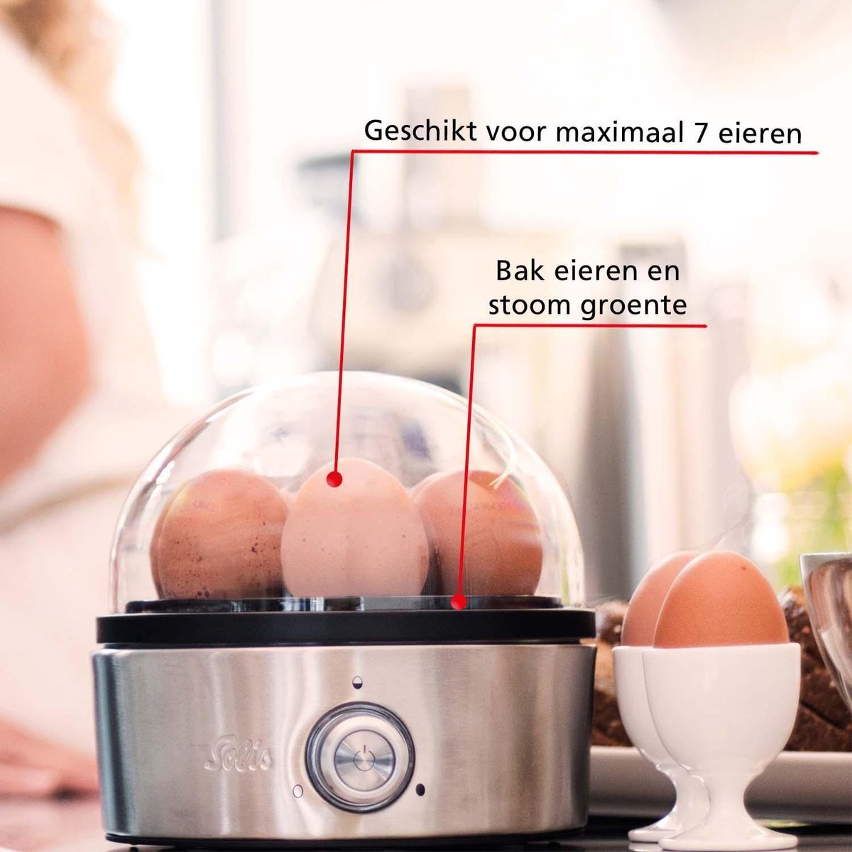 Solis Egg Boiler & More 827 Eierkoker Elektrisch - RVS - Zilver | bol.com