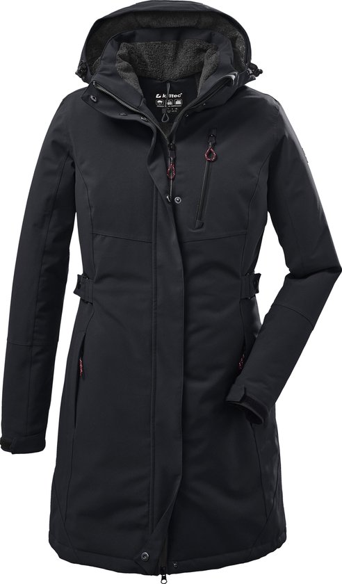 killtec meisjes Gewatteerde jas/functionele jas in donslook met capuchon KOW 219 GRLS QLTD CT, schwarz, 176, 43505-000
