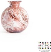 Design vaas Bolvase With Neck - Fidrio MAUVE - glas, mondgeblazen bloemenvaas - diameter 11 cm