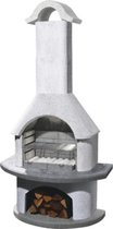 Aanbieding! Betonnen barbecue Verona wit/antraciet