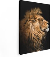 Artaza Canvas Schilderij Leeuw - Leeuwenkop - 60x80 - Foto Op Canvas - Canvas Print