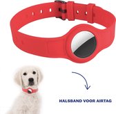 AirTag Halsband | Halsband hond | Hondenhalsband | AirTag Hond | Halsband geschikt voor Apple AirTag rood