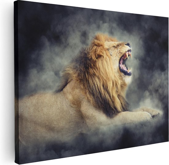 Artaza - Peinture sur Canevas - Lion - Head Lion - 80x60 - Photo sur Toile - Impression sur Toile