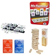 Vakantie Reis spelletjes pakket. Spel Rummy reis editie – Reis editie stapel blokken spel – 2 pakken speelkaarten.
