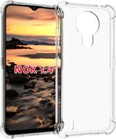 Nokia 1.4 Hoesje - MobyDefend Transparante Shockproof TPU Gelcase - Verstevigde Hoeken - Volledig Doorzichtig - GSM Hoesje - Telefoonhoesje Geschikt Voor Nokia 1.4