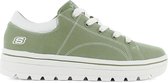 Skechers Street Cleat - Bring it Back - Dames Sneakers Sport Casual Schoenen Canvas Groen 74100-SAG - Maat EU 37.5 UK 4.5