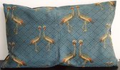 By Eef-sierkussenhoes-40x65-handgemaakt-jacquard-kraanvogels