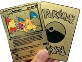 Charizard - Pokémon kaart inclusief beschermhoes - Goud - RVS