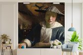 Behang - Fotobehang Meisje met de fluit - Johannes Vermeer - Breedte 240 cm x hoogte 260 cm