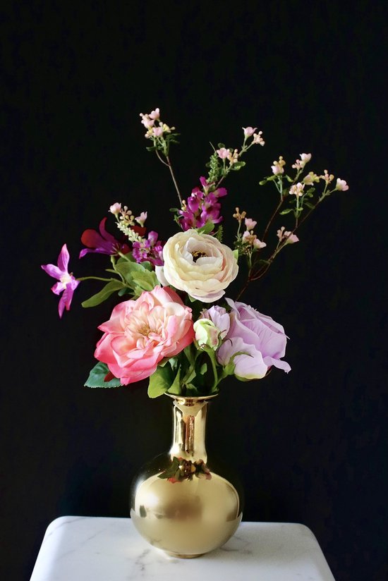 Soie soie fleurs artificielles bouquet haute qualité Silk-Ka | bol.com