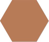 Muurhexagon effen terra Dibond - Aanbevolen / 18 x 15 cm