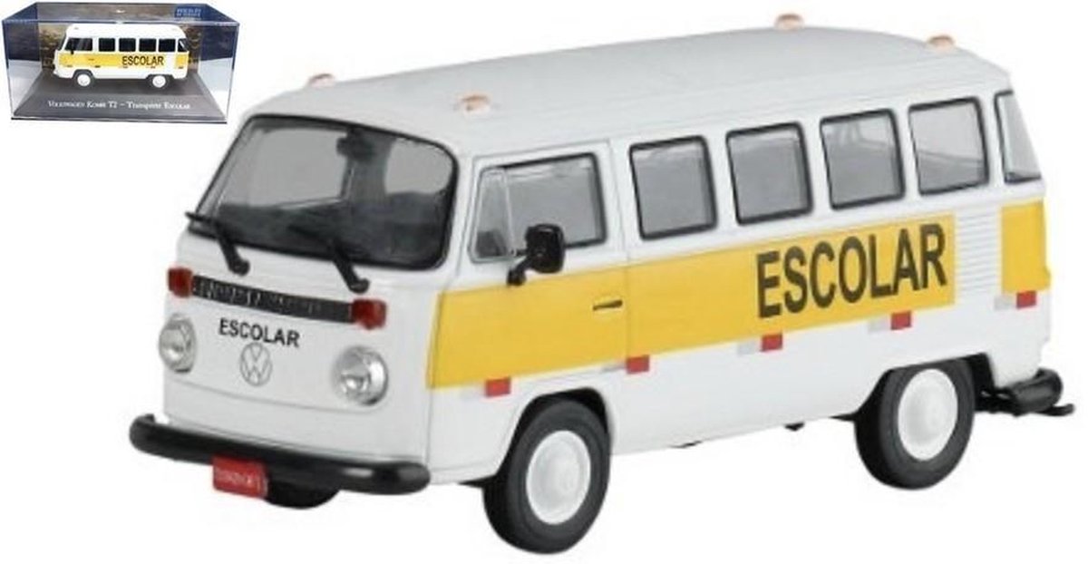 Volkswagen T2 Combi Bus Transporte Escolar 1:43