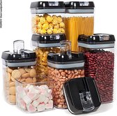 HGMD® Stockage Jars - Airtight Couvercles - 7 pièces - Boîtes de Bidons alimentaires - Pot de Bocaux de conservation
