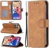 Longan Textuur Horizontale Flip PU Leren Case met Houder & Kaartsleuven & Portemonnee & Fotolijst Voor iPhone 13 Pro Max (Bruin)