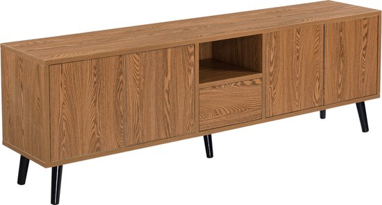 TV meubel Hedemora druk en open 140x30x45,5 cm houtkleurig