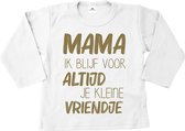 Shirt jongen-wit-goud-mama ik blijf voor altijd je kleine vriendje-Maat 92