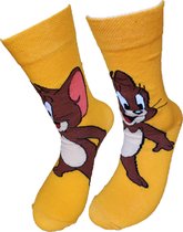 Verjaardag cadeautje voor hem en haar - Jerry Sokken - Tom en Jerry Sokken - Tennis Leuke sokken - Vrolijke sokken - Luckyday Socks - Sokken met tekst - Aparte Sokken - Socks waar je Happy va