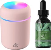 Aroma Diffuser Pink - Luchtbevochtiger - Diffuser - Inclusief Essential Oil Eucalyptus