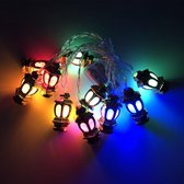 Islamitische Thema: Eid Mubarak - Ramadan Festival LED-verlichtinglamp Gouden  Lantaarn-Kleur licht- 1.65m 10 Lichten
