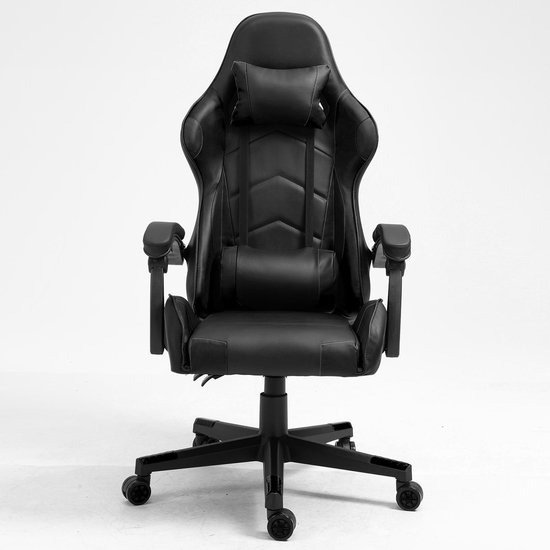 Alora Gaming stoel X-TREME - Zwart - Met Nekkussen & Verstelbaar Rugkussen - Kunstleer - Gamestoel - Game Stoel - Gaming chair - Bureaustoel - Office Chair - Alora
