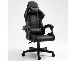 Alora Gaming stoel X-TREME - Zwart - Met Nekkussen & Verstelbaar Rugkussen - Kunstleer - Gamstoel - Game Stoel - Gaming chair - Bureaustoel